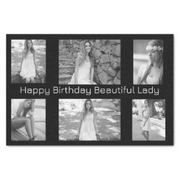 Personalized B&amp;W Photos &amp; Text Multi Occasion  Tissue Paper