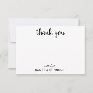 Personalized B&W Thank You Card