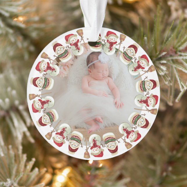 Personalized baby 1st birth announcement ornament (Tree)