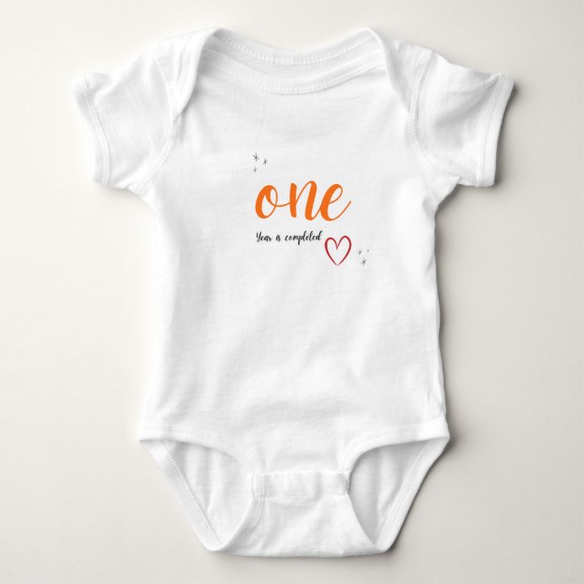 Personalized Baby 1st Birthday  Bodysuit (Front)