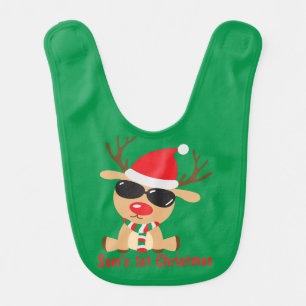 Personalized Baby 1st Christmas Bib