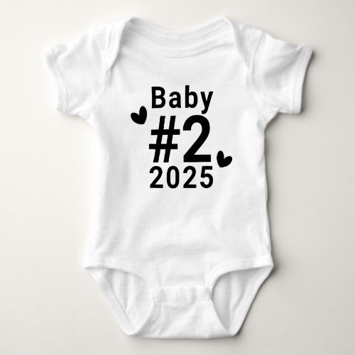 Personalized Baby 2 Pregnancy Announcement Baby Bodysuit