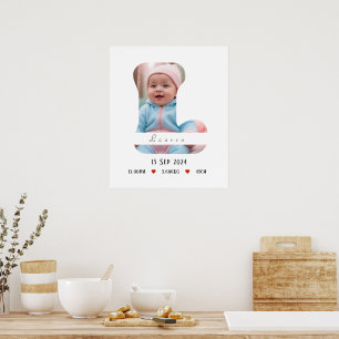 Personalized Baby Alphabet Letter - L - Poster