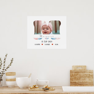Personalized Baby Alphabet Letter - M - Poster