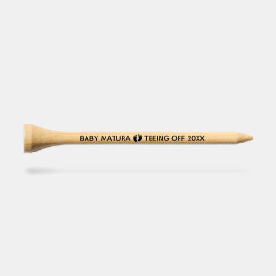 Personalized Baby Announcement with Name and Date Golf Tees