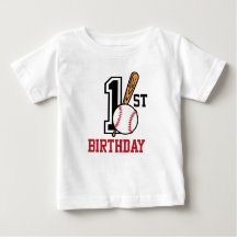 Personalized baby baseball t-shirt 1st birthday