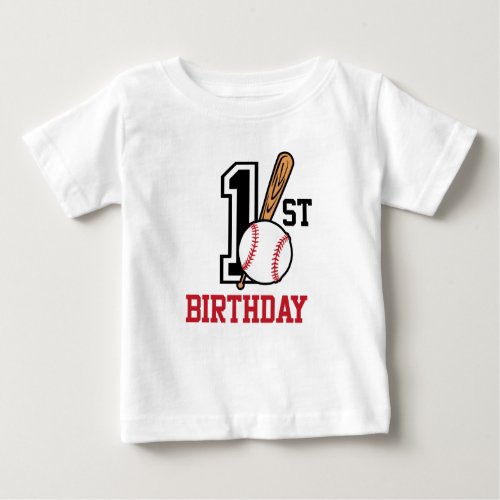 Personalized baby baseball t_shirt 1st birthday