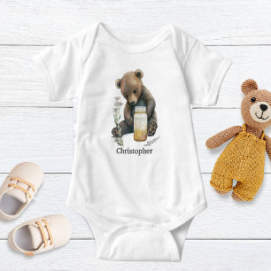 Personalized Baby Bear Baby Boy Gift Bodysuit