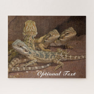 Personalized Baby Bearded Dragon Lizard Jigsaw Puz Jigsaw Puzzle