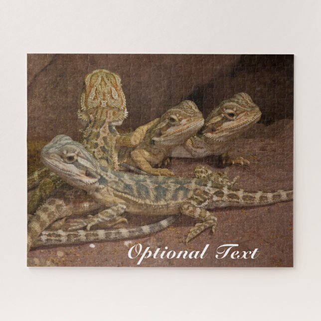 Personalized Baby Bearded Dragon Lizard Jigsaw Puz Puzzle (Horizontal)