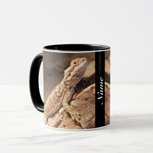 Personalized Baby Bearded Dragon Lizard Mug (Front Left)