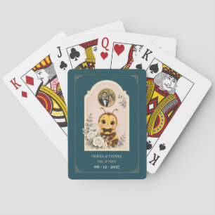 Personalized Baby Bee Wedding Favor Photo Poker Cards