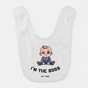 Personalized Baby Bib – "I'm the Boss"