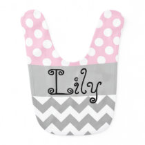 Personalized baby bib in pink Personalized baby bib in pink