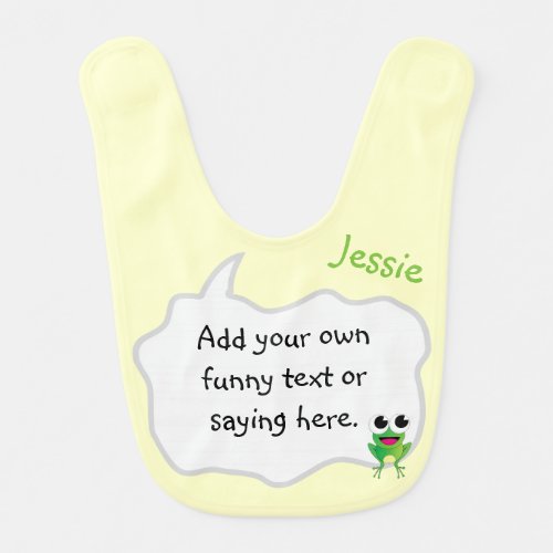 Personalized Baby Bib with Customizable Text