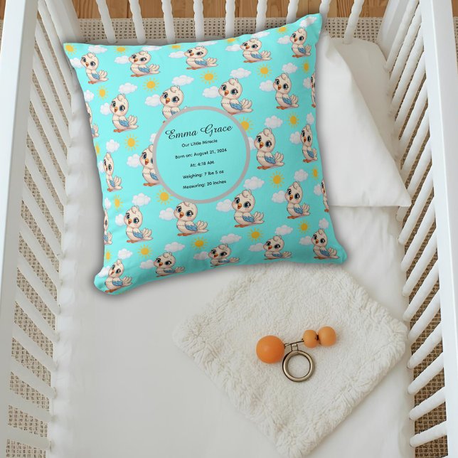 Personalized Baby Bird Pillow (Creator Uploaded)