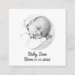 Personalized Baby Birth Announcement card