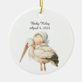 Personalized Baby Birth Announcement Ornament