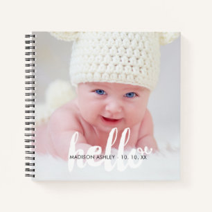 Personalized Baby Birth Announcement Photo Notebook