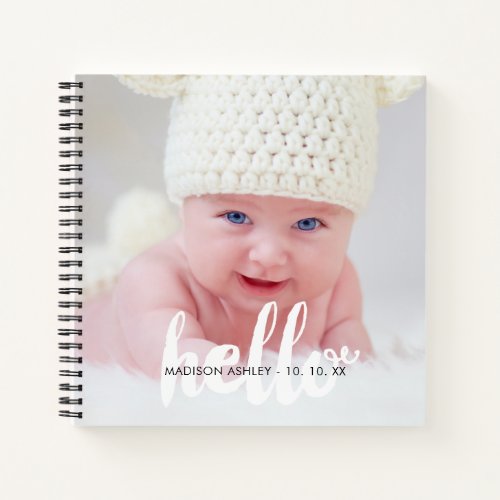 Personalized Baby Birth Announcement Photo Notebook
