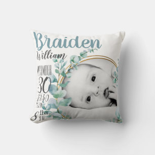 Personalized Baby Birth Announcement Pillow