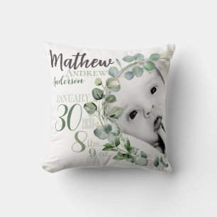 Personalized Baby Birth Announcement Pillow