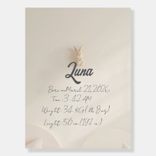 Personalized Baby Birth Stats Nursery Wall Art – C Foam Board