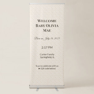 Personalized Baby Birth Welcome Banner