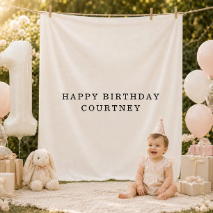 Personalized Baby Birthday First Birthday Decor Tapestry