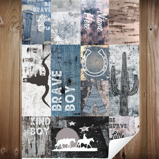 personalized baby blanket boy western with name (Creator Uploaded)