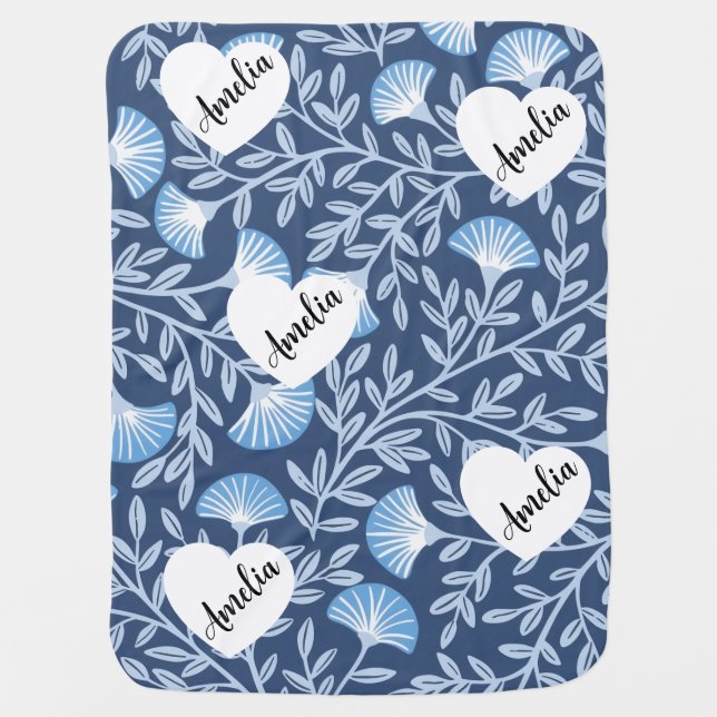 Personalized Baby Blanket Custom Baby Name Blanket (Front)