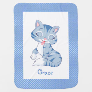 Personalized Baby Blanket/Kitten Swaddle Blanket