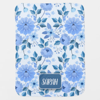 Personalized Baby Blankets | Soft Floral.