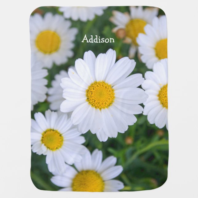 Personalized Baby Blankets With Daisy Add Photo (Front)