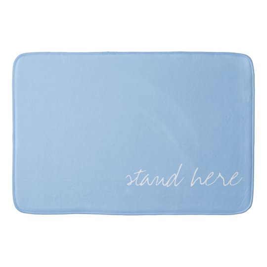 Personalized Baby blue Bath Mat