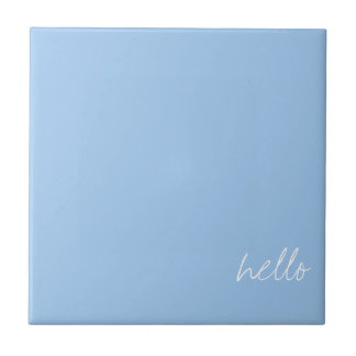 Personalized Baby blue Ceramic Tile
