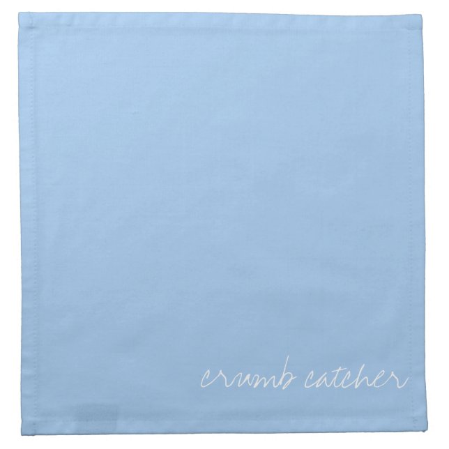 Personalized Baby blue Cloth Napkin (Front)