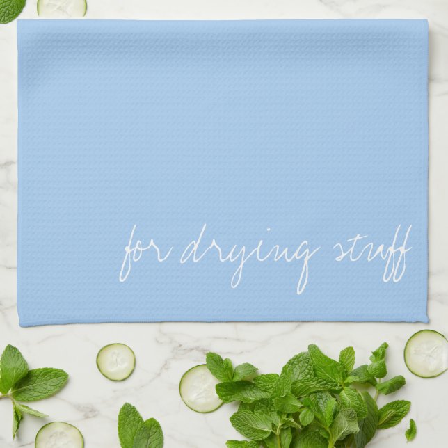 Personalized Baby Blue Kitchen Towel (Folded)