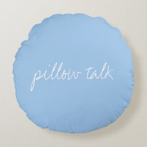 Personalized Baby Blue Round Pillow