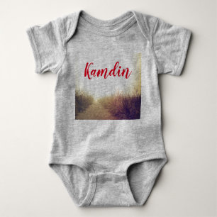 Personalized Baby Body Suit Sunrise Pathway Walkwa Baby Bodysuit