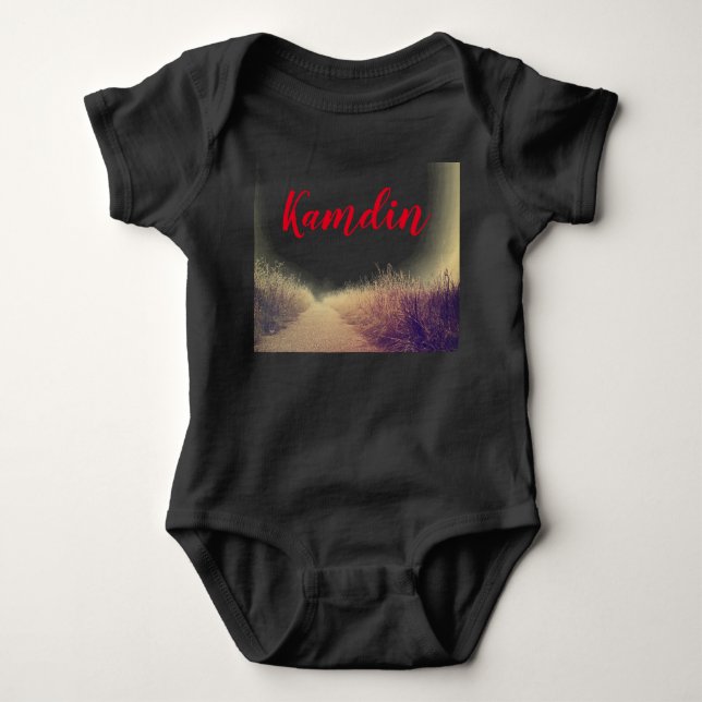 Personalized Baby Body Suit Sunrise Pathway Walkwa Baby Bodysuit (Front)