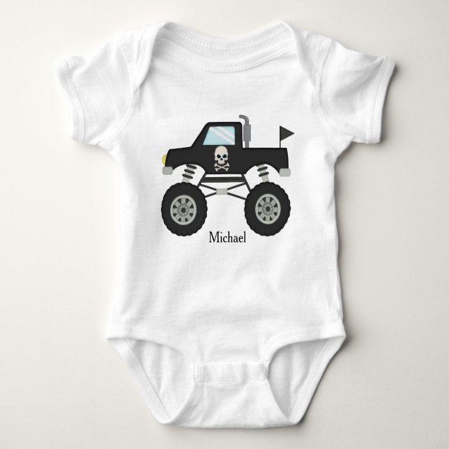 Personalized Baby Bodysuit Monster Truck (Front)