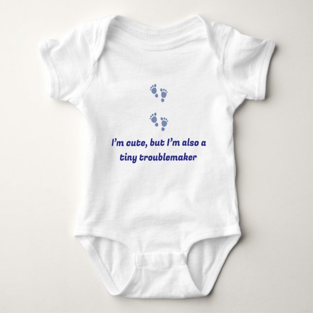 Personalized Baby Bodysuit with Hilarious Quotes (Front)