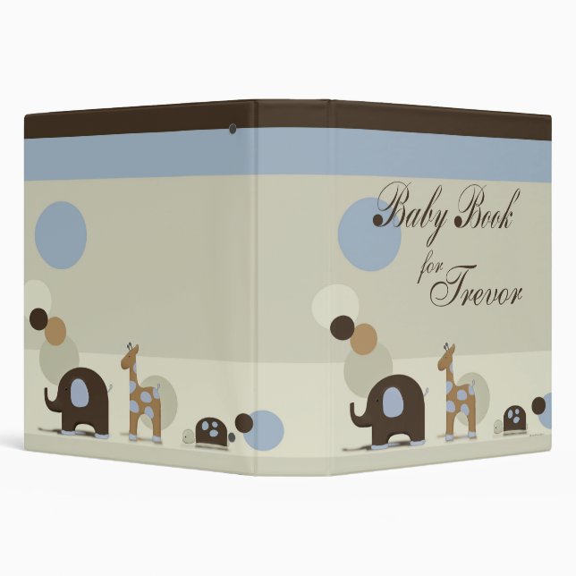Personalized Baby Book with Stuffed Animals Binder (Background)