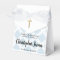 Personalized Baby Boy baptism Blue Gold Cross