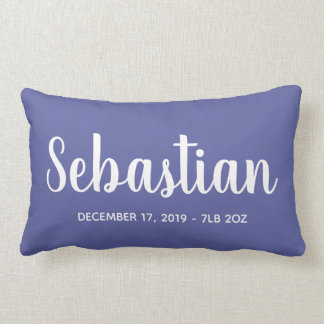 Personalized | Baby Boy Birth Stats Lumbar Pillow