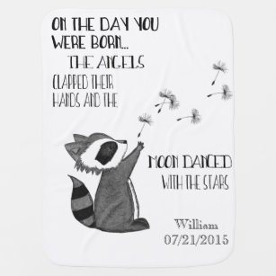 raccoon baby blanket
