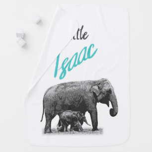 Personalized Baby Boy Blanket "Little Isaac"