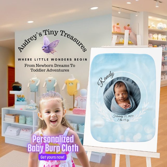Personalized Baby Boy Burp Cloth (Creator Uploaded)