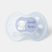 Personalized Baby Boy Elephant in Diaper Pacifier (Front)